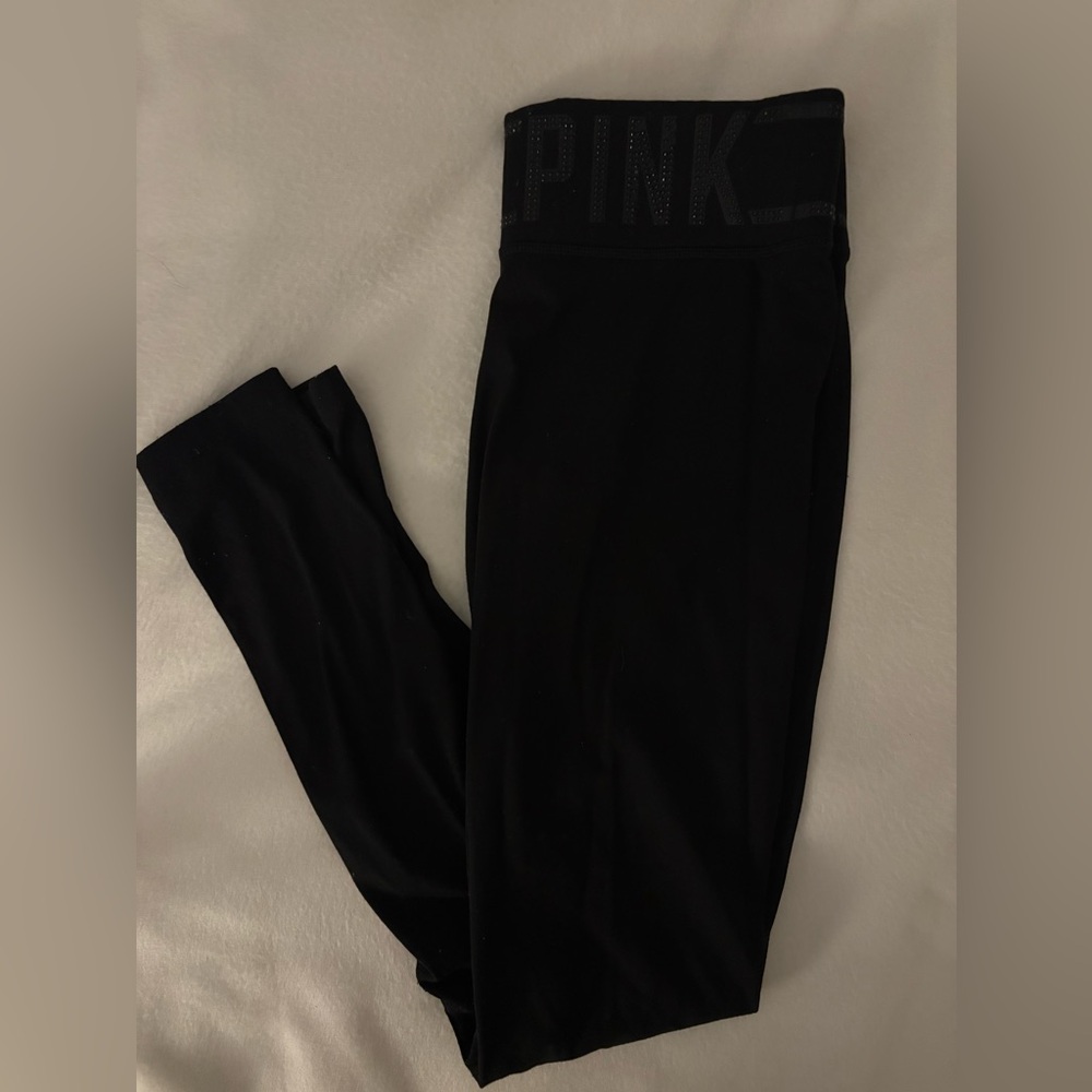 Y2K Bedazzled Waistband Vintage PINK VS leggings